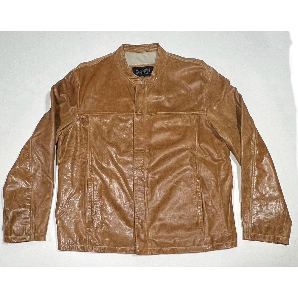 Wilson Leather Light‎ Brown Mens Jacket Size 1X